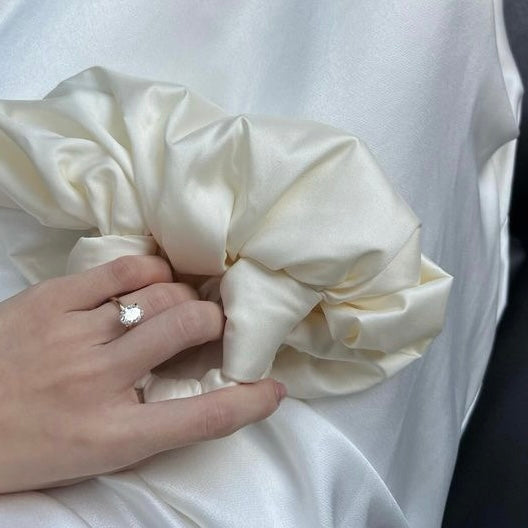 VAST Silk Knotted Bag in Pearl