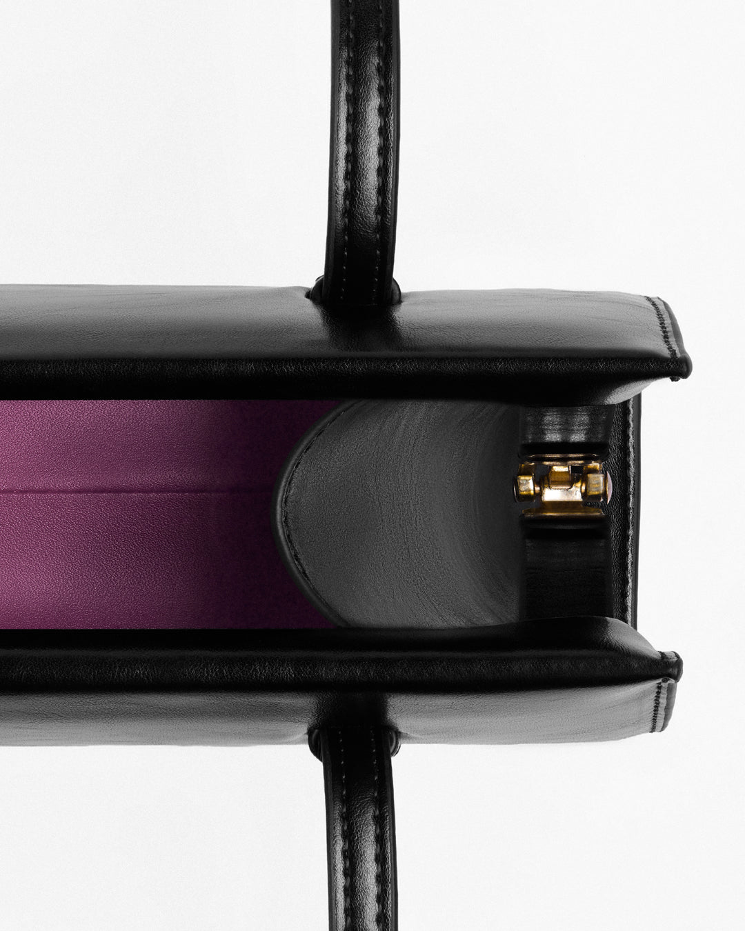 Lily Handbag in Black Gloss Leather