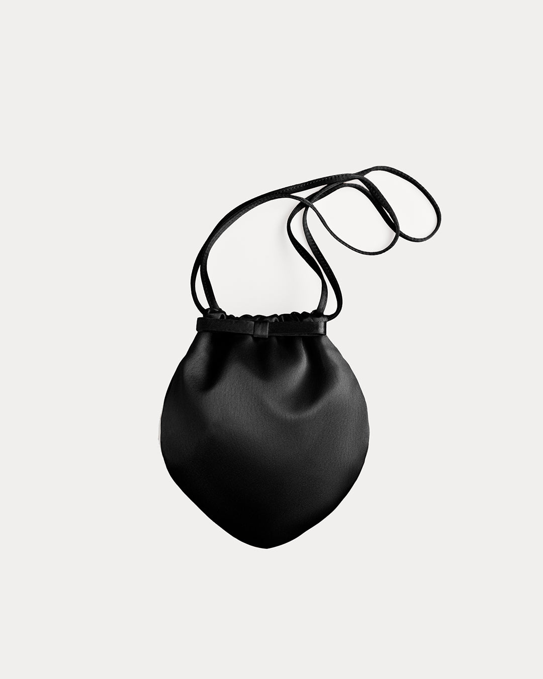 Parlour Satin Pouch in Tuxedo Black