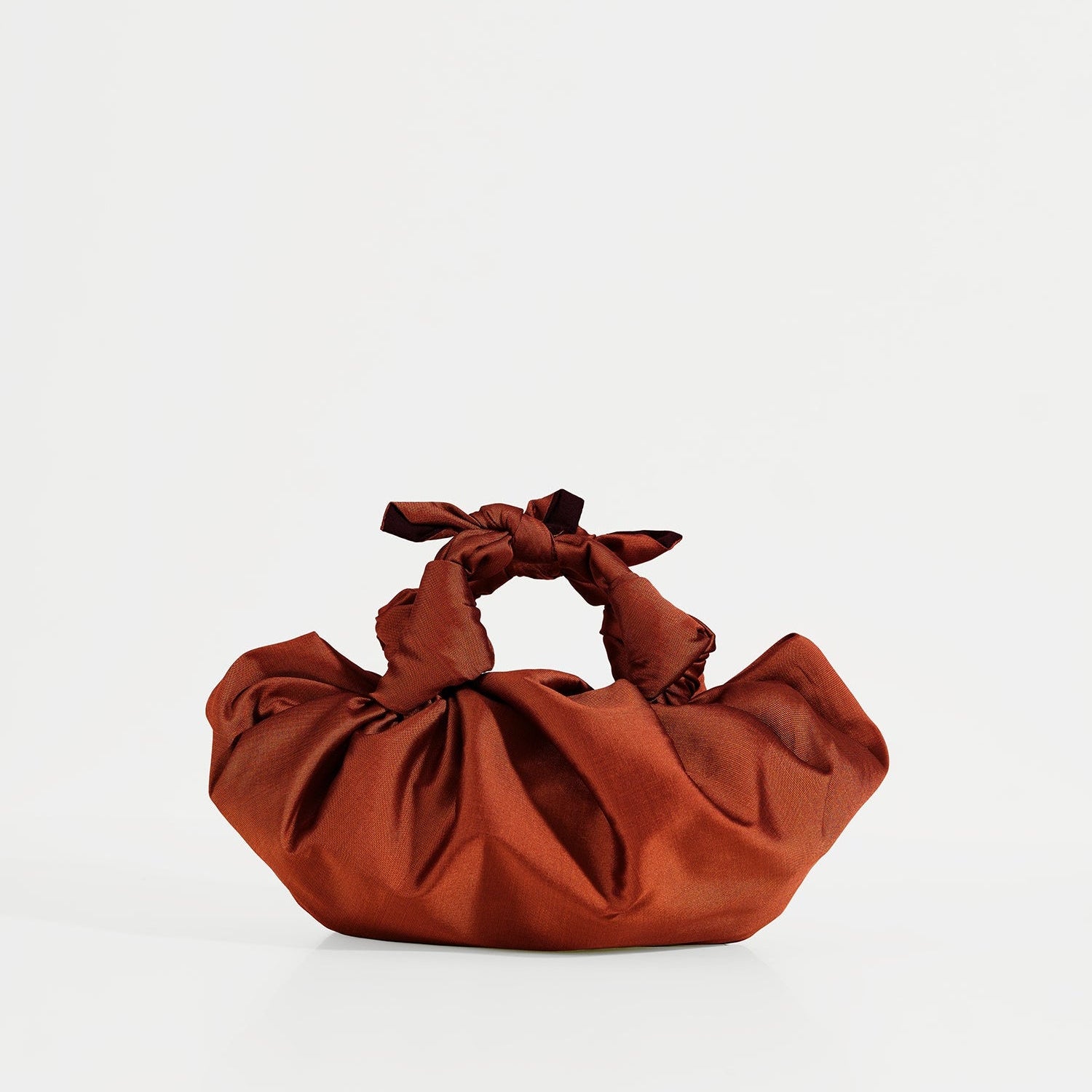 Vast Silk Knotted Bag in Lava Orange