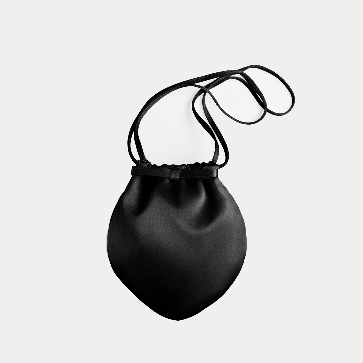 Parlour Satin Pouch in Tuxedo Black