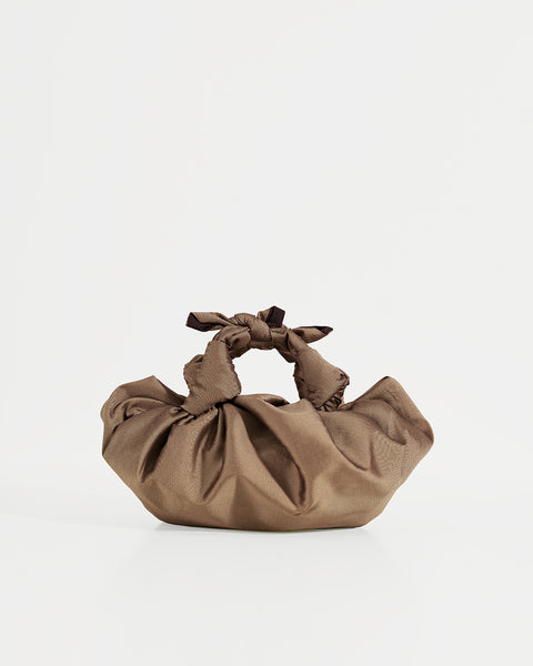 STRONGTHE Brown Ball Knotted Bag ショルダー Vast Silk Knotted Bag in Earthy Bronze – AALLSS