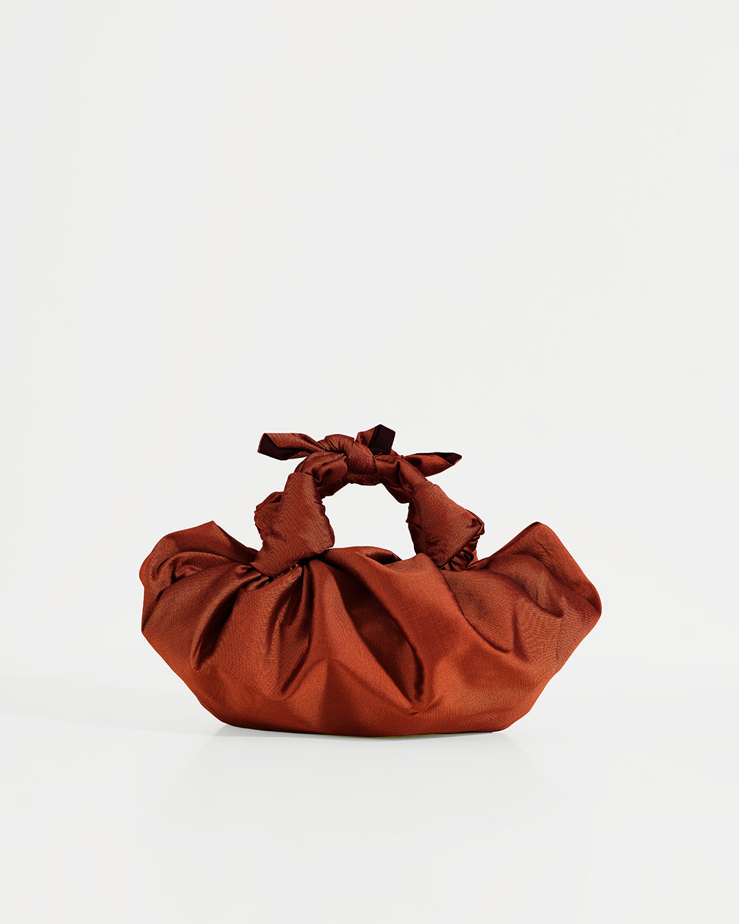 Vast Silk Knotted Bag in Lava Orange