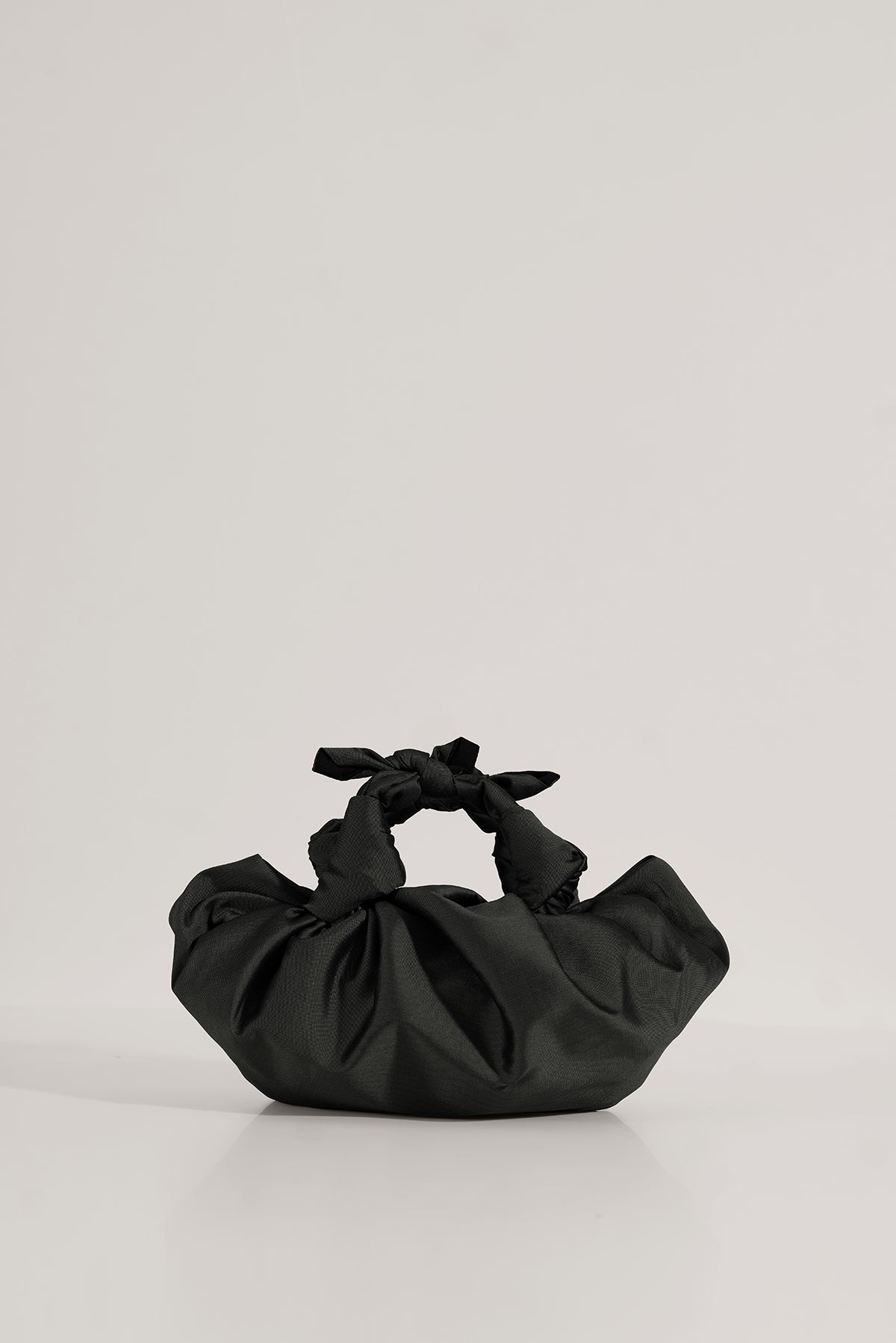 VAST Silk Knotted Bag in Pitch Black