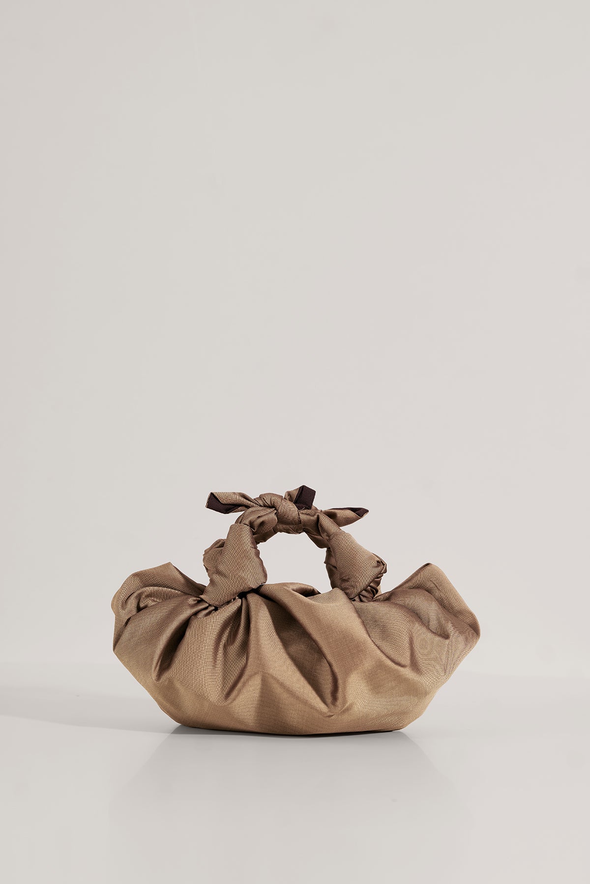 VAST Silk Knotted Bag in Earthy Bronze