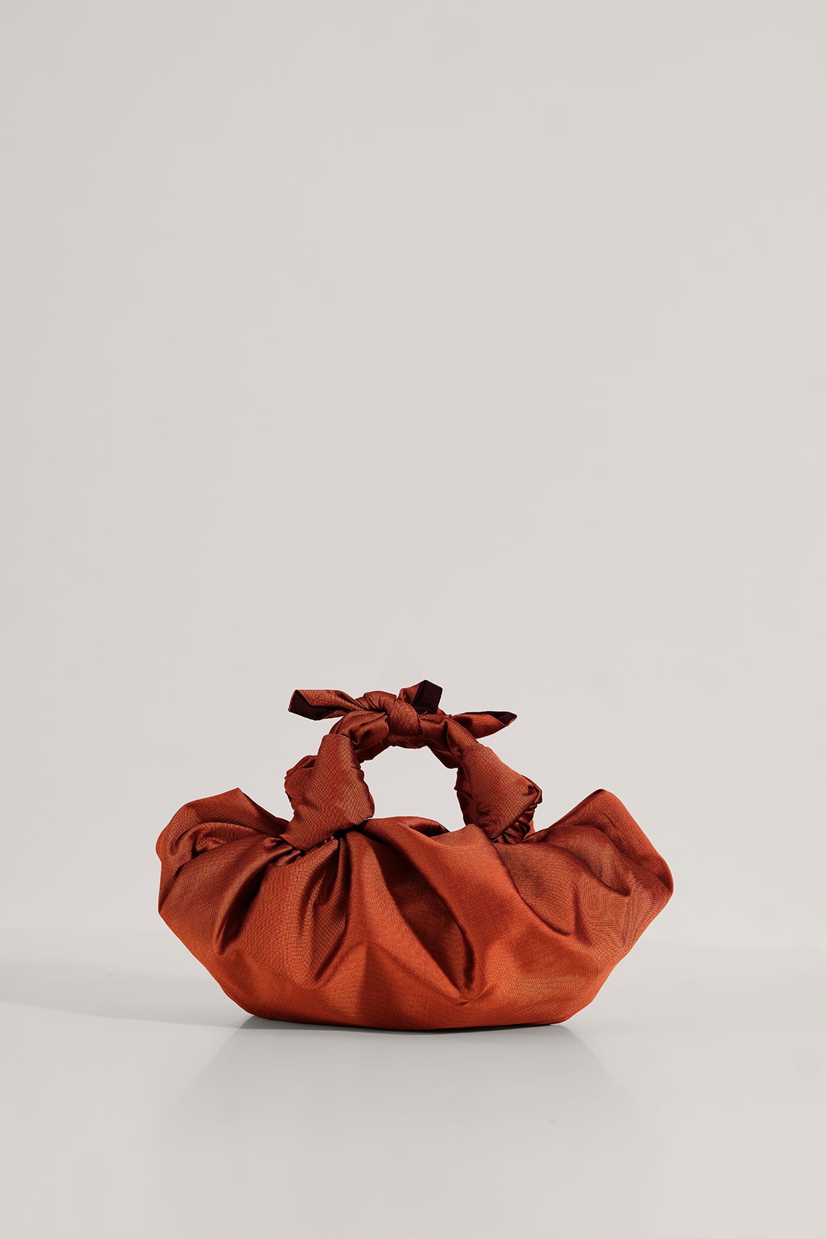VAST Silk Knotted Bag in Lava Orange
